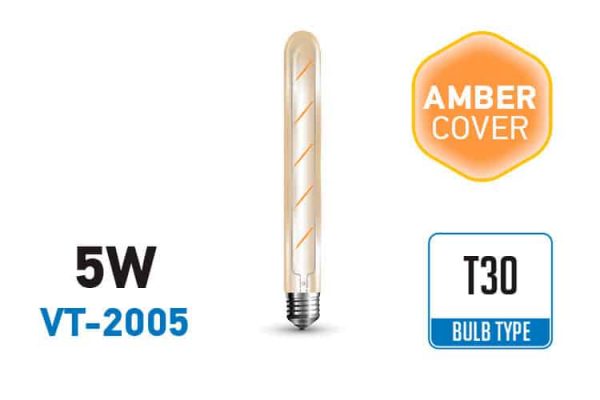 Comprar  Bombilla Led E27 T30 Vintage 5W V-TAC 500LM 2200K